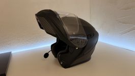Klapphelm Motorrad Grösse L schwarz mit Mikrofon