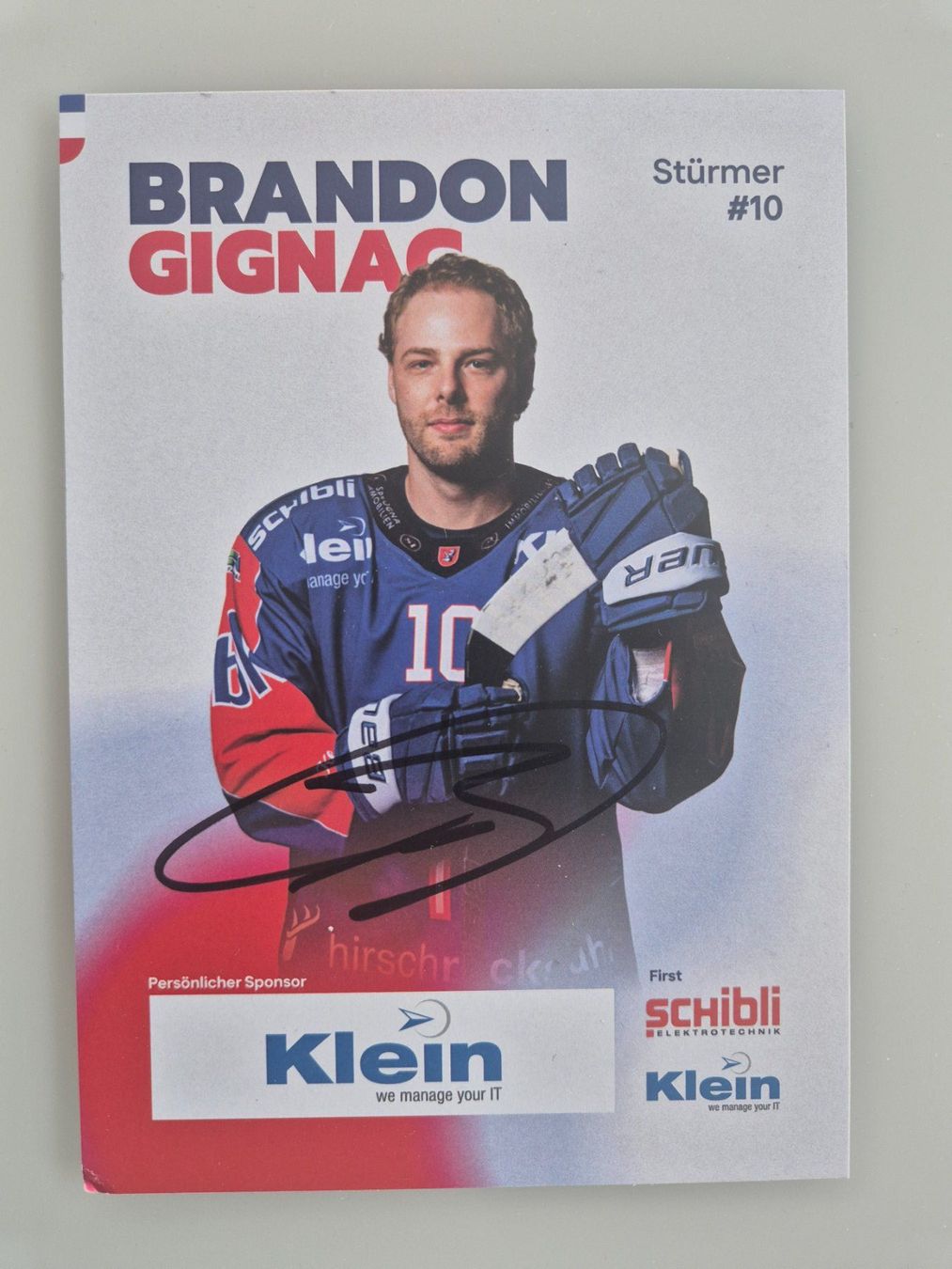 Autografi: Autogrammkarte Brandon Gignac Originalunterschrift – Nuovo (secondo la descrizione) da Eglisau venduto da nicij79