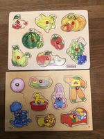 2 Holzsteckpuzzle für Kinder