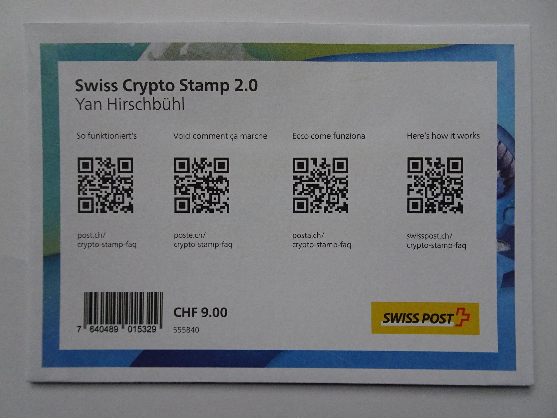 Alle Briefmarken: Swiss Crypto Stamp 2.0 – Neu und originalverpackt aus Aadorf von Chnorli-Furz