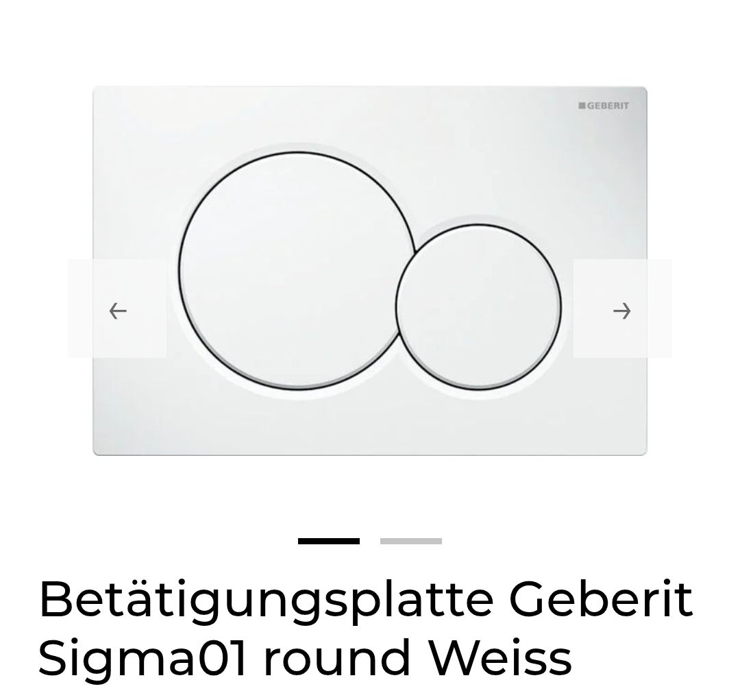 Geberit WC: Original GEBERIT Betätigungsplatte Sigma01/weiss – Neu und originalverpackt aus Chur von Sihar
