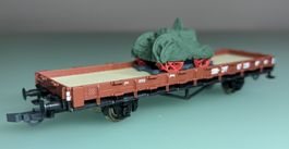 FRIHO SBB CFF Rungenwg M6 mit altem Traktor mit Plane