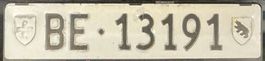 Auto-Nummernschild BE 13191
