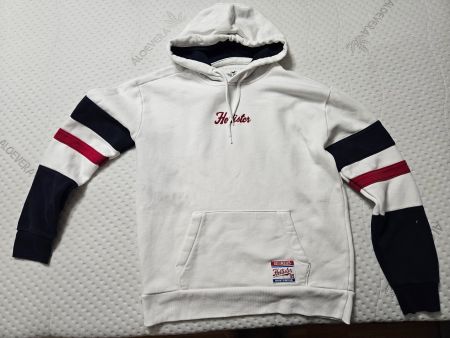 Hollister Kapuzenpullover weiss mehrfarbig Gr. M