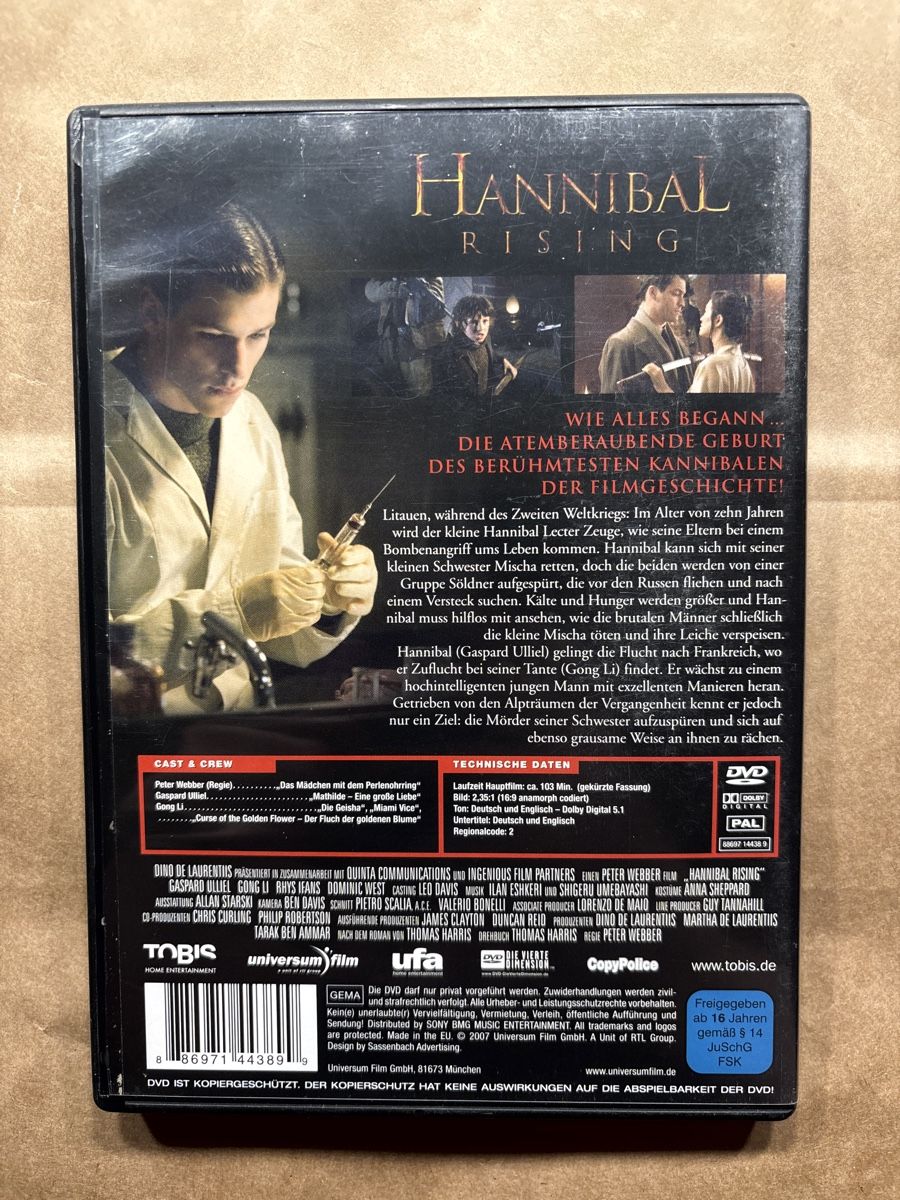 Tutti i DVDs: Hannibal Rising DVD (2404) – Usato da Ruswil venduto da Slivio_ 1