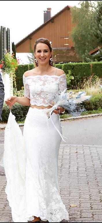 Vestiti: Olvis Hochzeitskleid Zweiteiler – Usato da Oberwil-Lieli venduto da Pumperniggel87