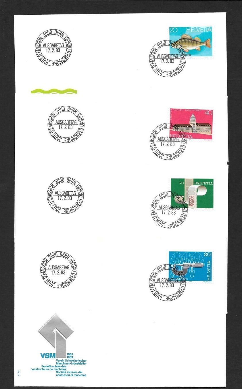 Tutti i francobolli: 4 FDC 694-697 Serie Einzelmarken ET 17.2.1983 – Nuovo (secondo la descrizione) da Olten venduto da clotaldi