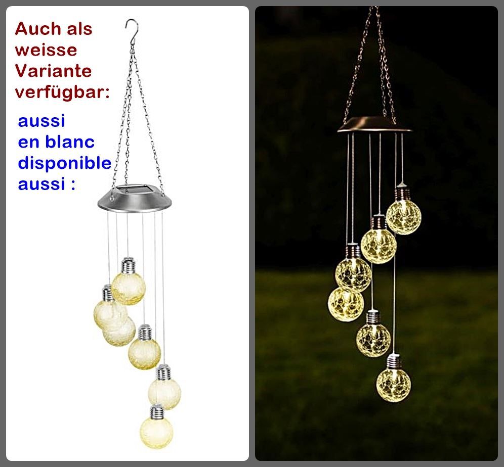 Altro in Decorazioni & Accessori: Windspiel mit Solar Kugel farbwechselnd – Nuovo e nell'imballaggio originale da Wettingen venduto da Swala 5