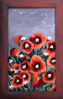 Ölgemälde mit Mohnblumen