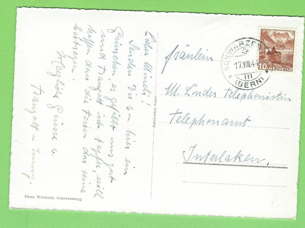 Cartoline postali: Schwarzenegg bei Thun – Usato da Zürich venduto da t24_de 1