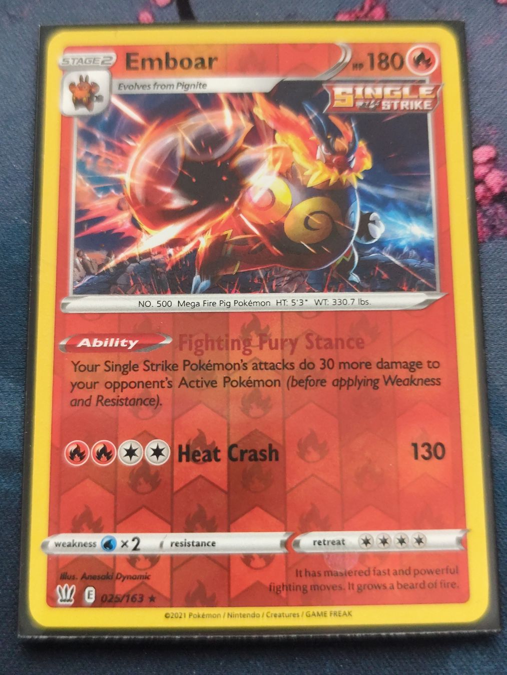 Pokémon Carte collezionabili: Pokemon Emboar Battle Style EN – Nuovo (secondo la descrizione) da Schlossrued venduto da LAP2012