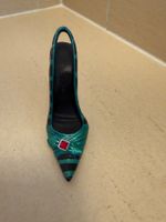 Deko Schuh Figur grün schwarz