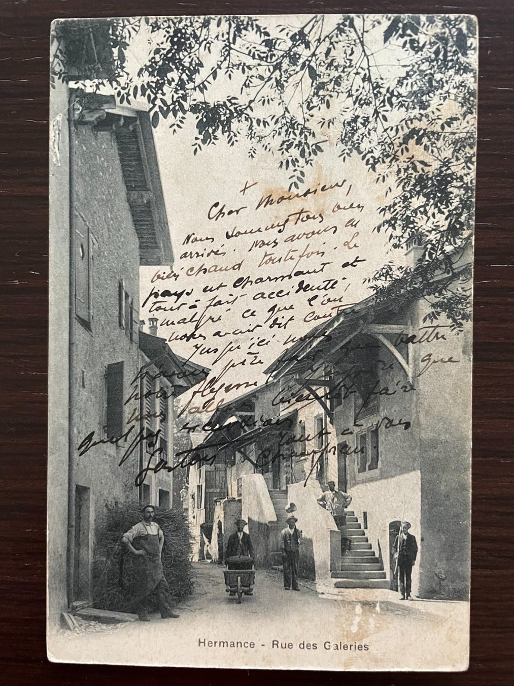 Cartoline postali: HERMANCE Rue des Galeries, animée, 1904 – Usato da Wald ZH venduto da TLILEF