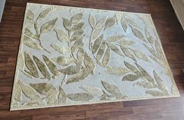 Farashe Teppich Blätter-Muster Viskose 120x170cm