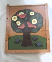 Grosses Holzpuzzle mit Rahmen zum Aufhängen / Vögel im Baum