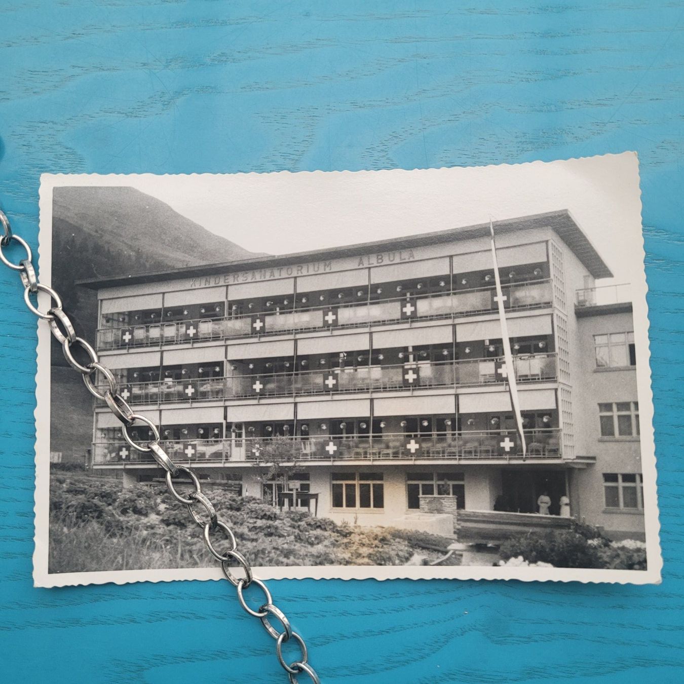 Cartoline postali: Kindersanatorium  Albula/ Davos – Usato da SCHÜBELBACH venduto da CoKaHa