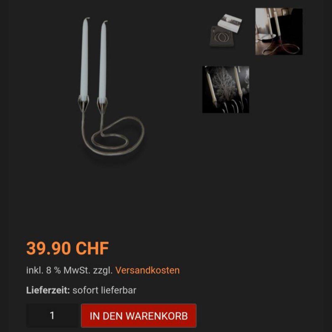 Kerzenständer: Tanglabra Kerzenständer - Flexibel - UVP: 40chf – Neu (gemäss Beschreibung) aus Wangen b. Olten von SecondStory4u 5