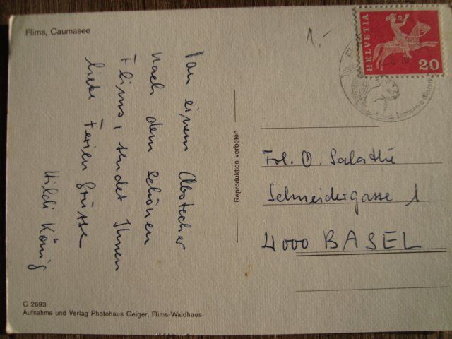 Cartoline postali: Flims, Caumasee. Postkarte – Usato da Thun venduto da Gaad1961 1