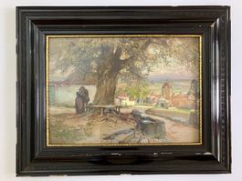 Paul Hey (1867-1952) Aquarell-Gemälde