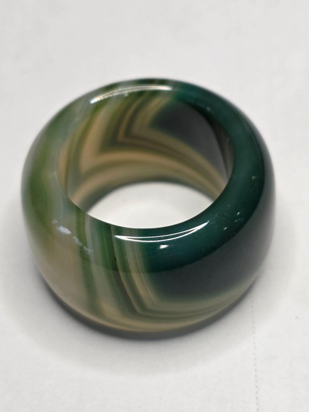 Ringe: Grüner Jadeachat Fullstone Ring – Neu (gemäss Beschreibung) aus Zürich von benedikt12 3