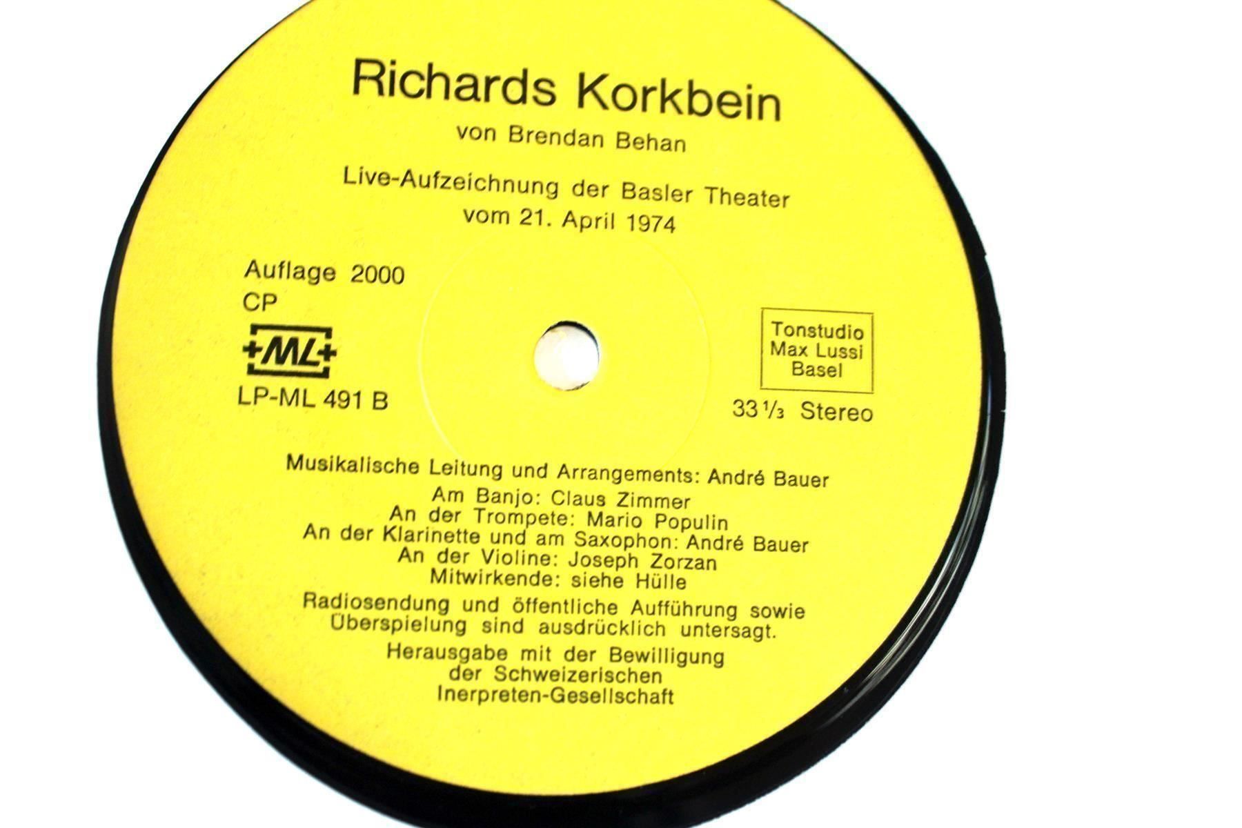 Giradischi: BRENDAN BEHAN: Richards Korkbein – Usato da Bern venduto da vinyl-heaven 7