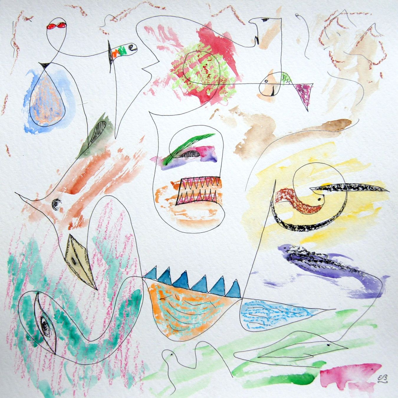 Dipinti: Surreale Zeichnung: Painted teeth – Nuovo (secondo la descrizione) da Fribourg venduto da erw_68dx