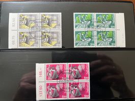 Mensch und Beruf Viererblock 782-785 Erstag gest.  (4495)