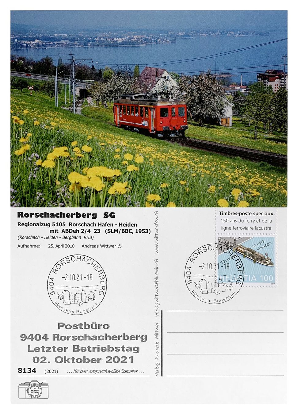Ansichtskarten: Rorschacherberg Rorschach St.Gallen Letzttag Post Bahn RHB – Neu (gemäss Beschreibung) aus Bern von AWiBe