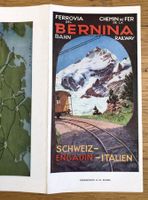 Bernina Bahn Brochure originale années 1920 Carte panorama