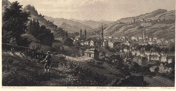Incisioni: St. Gallen Aquatinta von Corradi – Usato da Rafz venduto da Helvet32 1