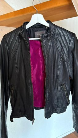 Cole Haan Lederjacke, Schwarz, Gr. S – Top Zustand!