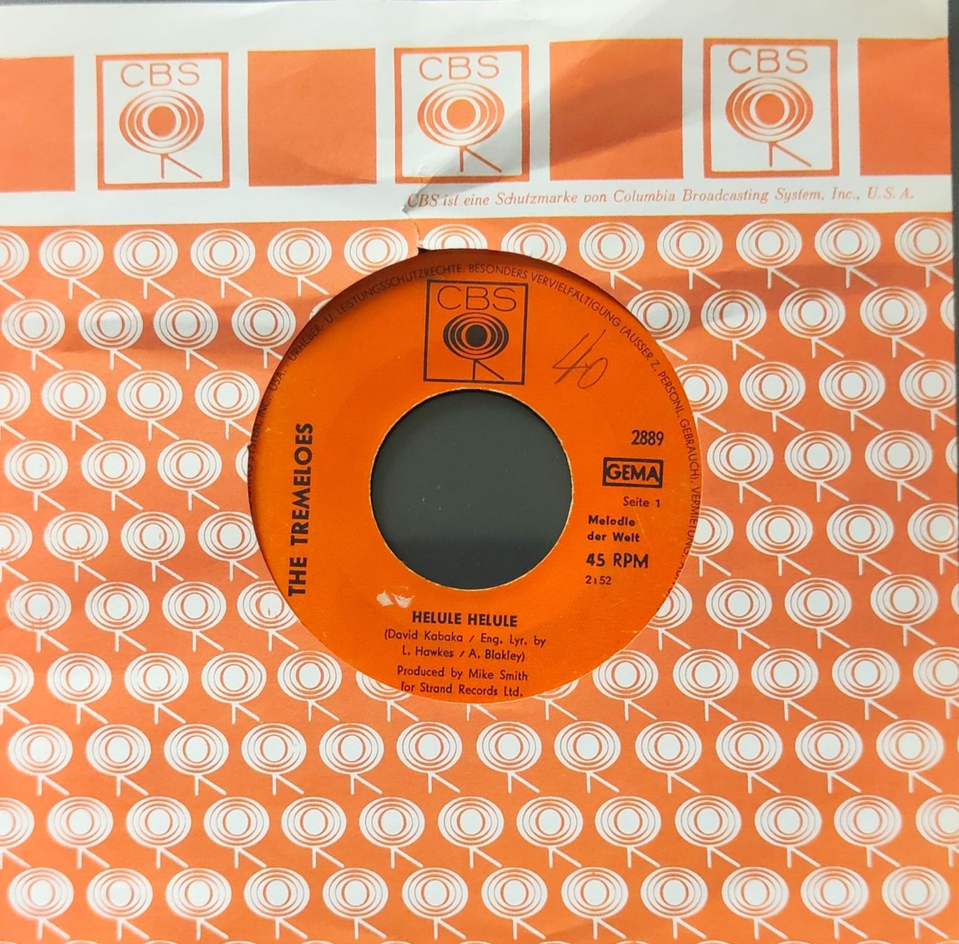 Dischi in vinile: Vinyl Single Tremeloes - Helule Helule – Usato da Langenthal venduto da Modo39