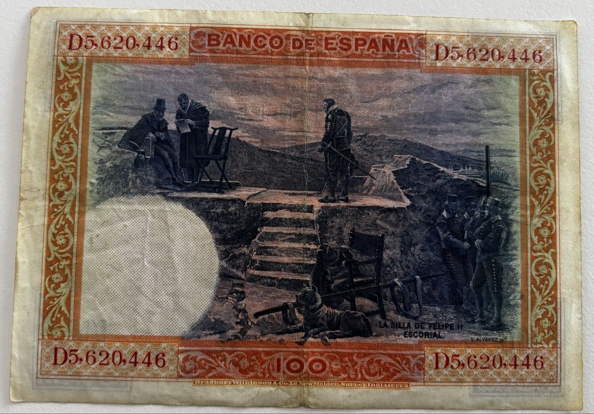Billets de banque: Spanien 100 Pesetas 1925 – D'occasion à Algetshausen par Carrhard 1