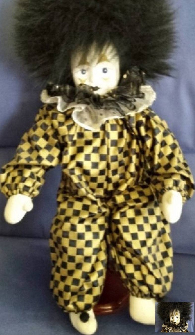 Bambole: Wunderschöne Sammlerpuppe Clown handmade – Nuovo (secondo la descrizione) da Rotkreuz venduto da NICETOBUY 1