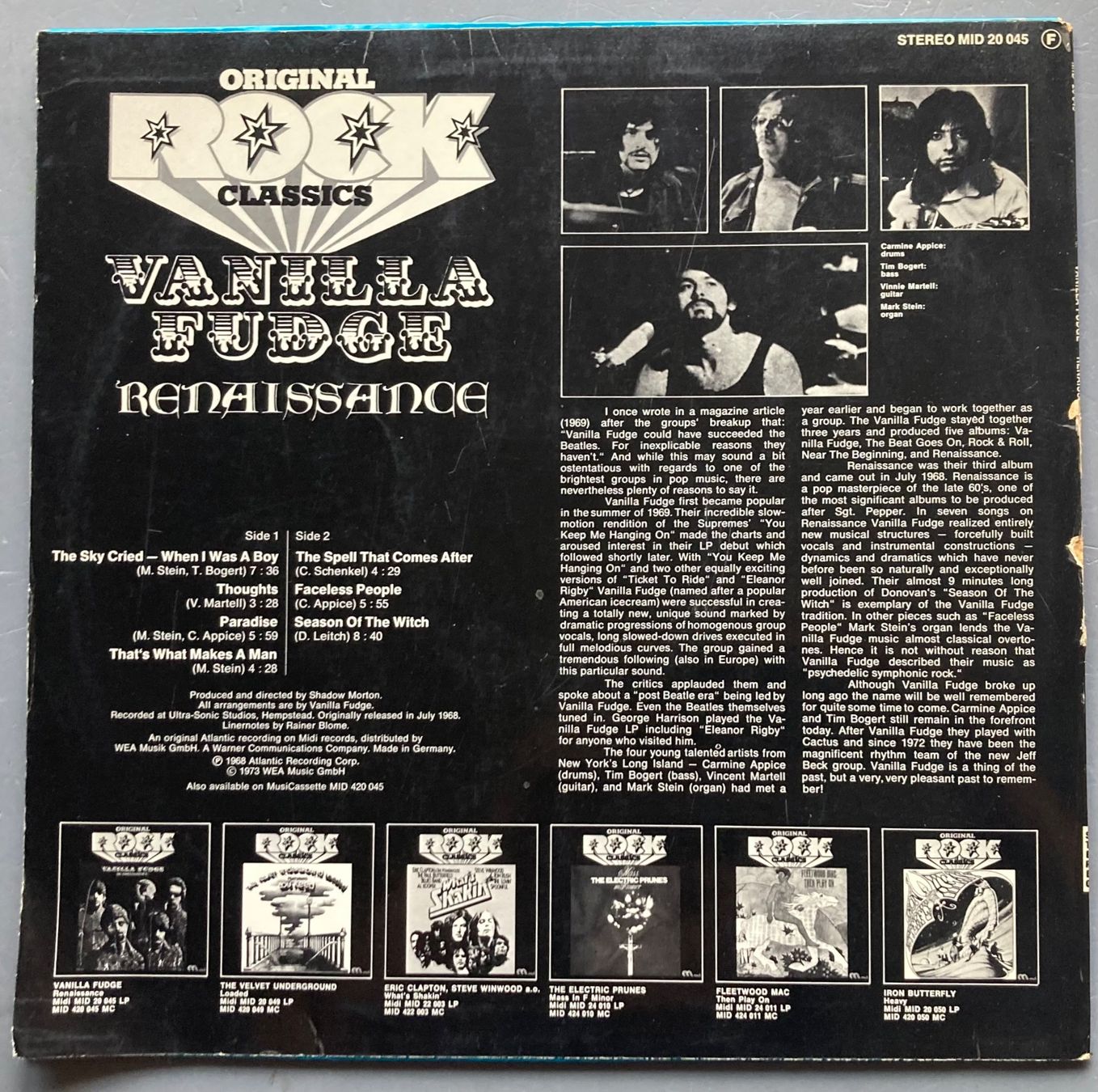 Dischi in vinile: VANILLA FUDGE - RENAISSANCE – Usato da Poliez-Pittet venduto da Newtown-Records 1