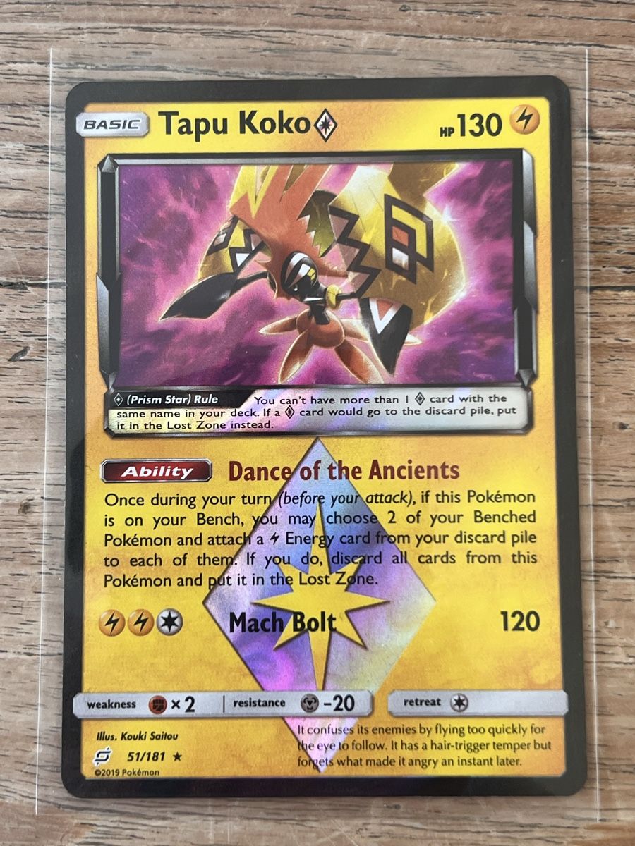 Pokémon Carte collezionabili: Tapu Koko Prism Star – Nuovo (secondo la descrizione) da Zollikon venduto da inf_l5jd