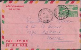 Aerogramm CAMEROUN in die Schweiz