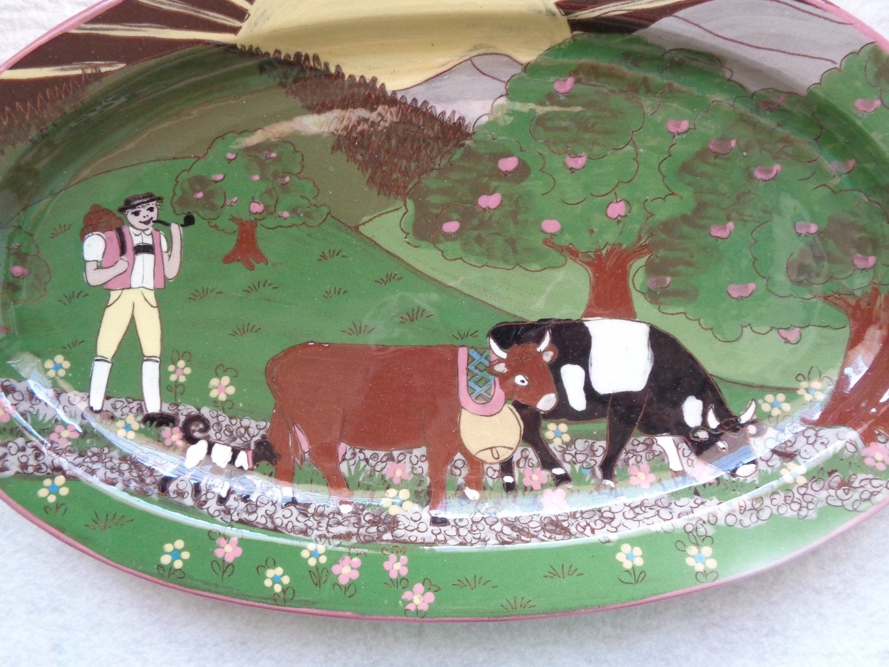 Dipinti: GROSSE APPENZELLER PLATTE VETSCH 42 x 26 – Usato da Henggart venduto da linda666 1