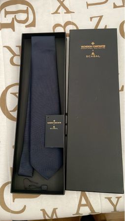 Krawatte Scabal Vacheron Constantin dunkelblau neu