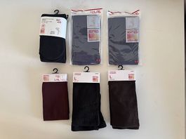 6 Paar Uniqlo Thermo-Strumpfhosen, Gr. L, mit Heattech