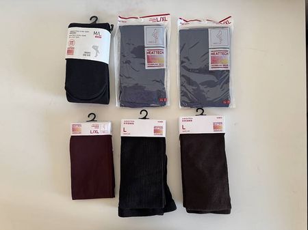 6 Paar Uniqlo Thermo-Strumpfhosen, Gr. L, mit Heattech