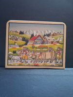 Wunderschönes Mini Bild Kuhe Senn Ziegen Haus **25