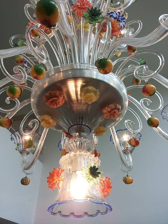 Lampadari & plafoniere: Original Murano Kronleuchter aus Glas – Usato da Meikirch venduto da tschupaco 2