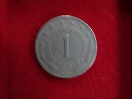 1 Dinar Jugoslawien 1975 - M412