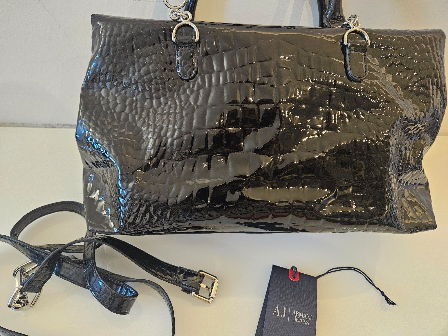 Armani Borse da donna: Armani Jeans Tasche Lack Schwarz – Usato da Bern venduto da Alea6892 2