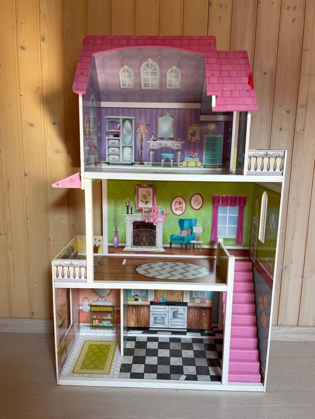 Barbie Case e mobili per bambole: Barbie Pupenhaus eingerichtet – Usato da Niederlenz venduto da perscita