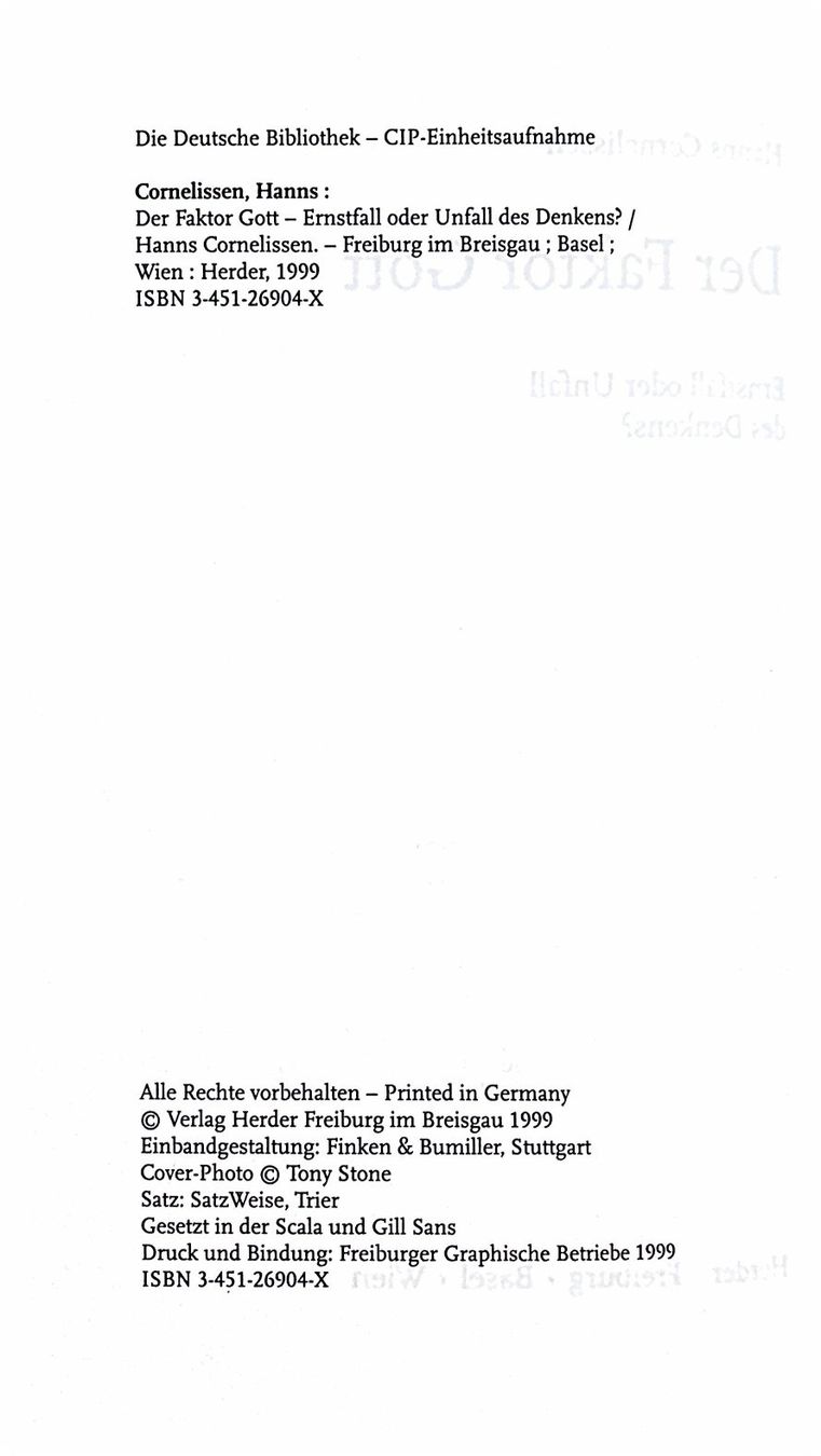 Libri: Der Faktor Gott – Nuovo (secondo la descrizione) da Sarnen venduto da Livres 4