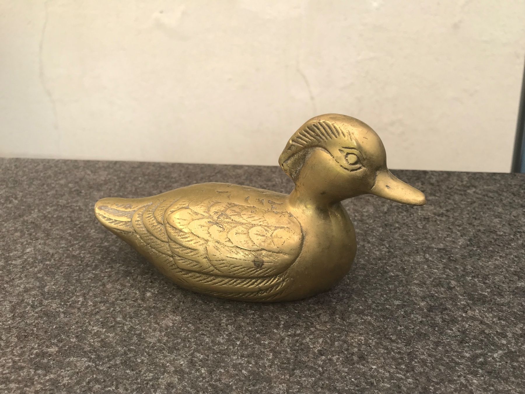 Figuren: Messing Ente, Vintage Deko-Objekt – Gebraucht aus Hittnau von Noppi
