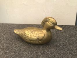 Messing Ente, Vintage Deko-Objekt