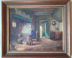 Bild auf Leinwand signiert